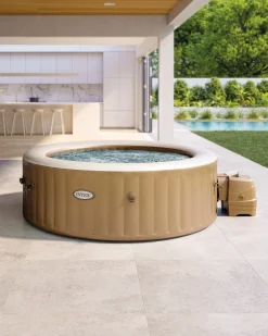 Outlet PureSpa™ Sahara Tan Round Bubble Inflatable Spa Set - 6-Person Purespa