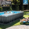 New Rectangular Ultra XTR® Frame Above Ground Pool w/ Sand Filter Pump & Saltwater System - 24' x 12' x 52" Ultra Xtr Frame