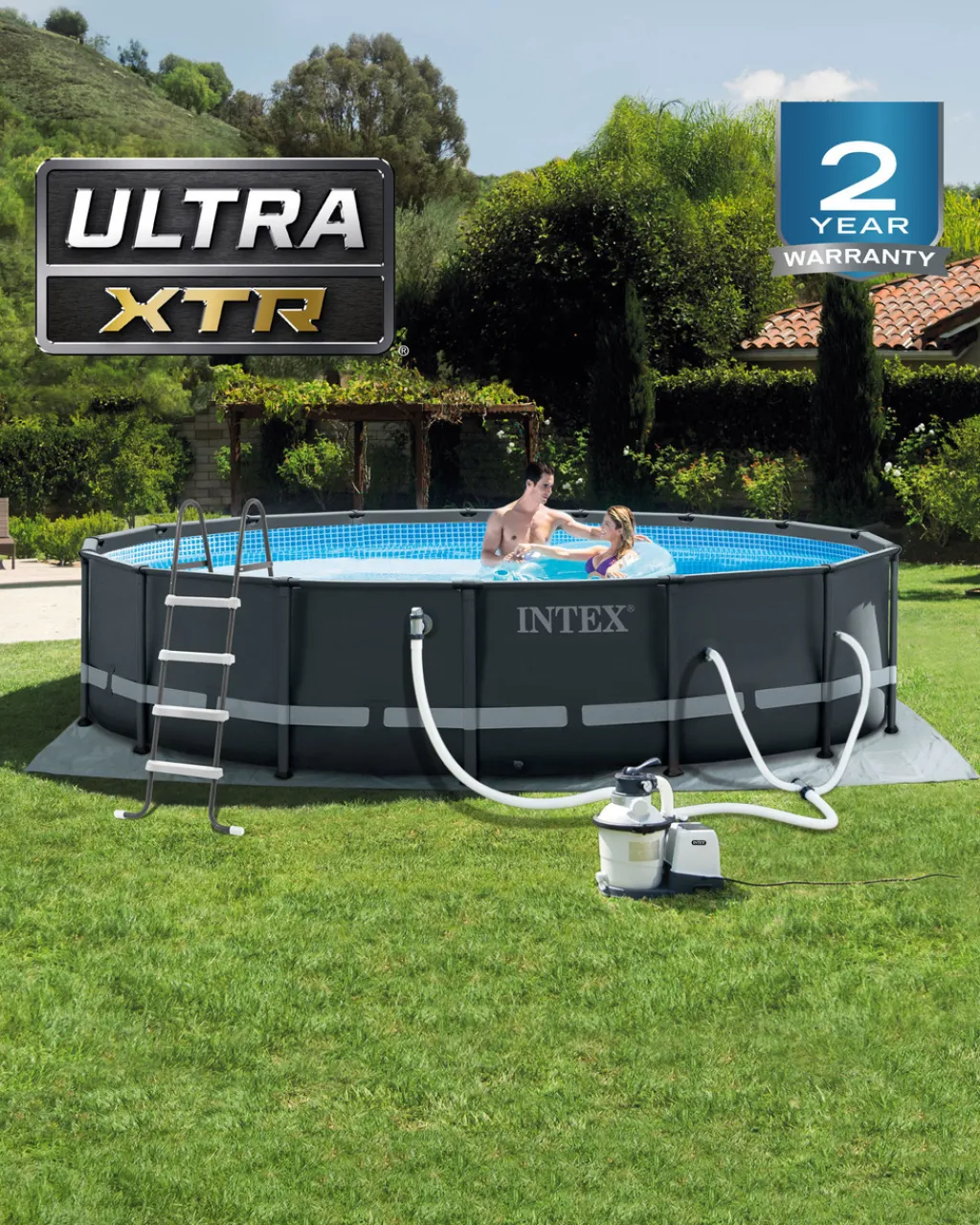 Ultra XTR® Frame Above Ground Pool w/ Sand Filter Pump - 16' x 48" Ultra Xtr Frame